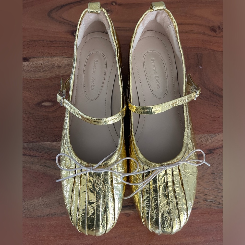 Simone Rocha Classic Pleated Toe Ballerinas - like NEW!